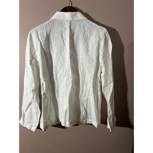 Eileen Fisher Cream Linen Jacket - Picture 4 of 4